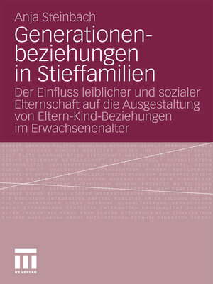 Generationenbeziehungen in Stieffamilien - ebook